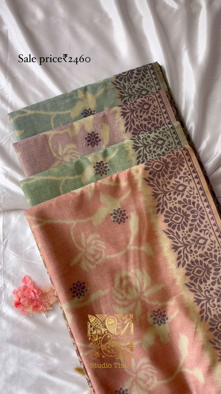 Semi Raw Silk saree - Studio Thari